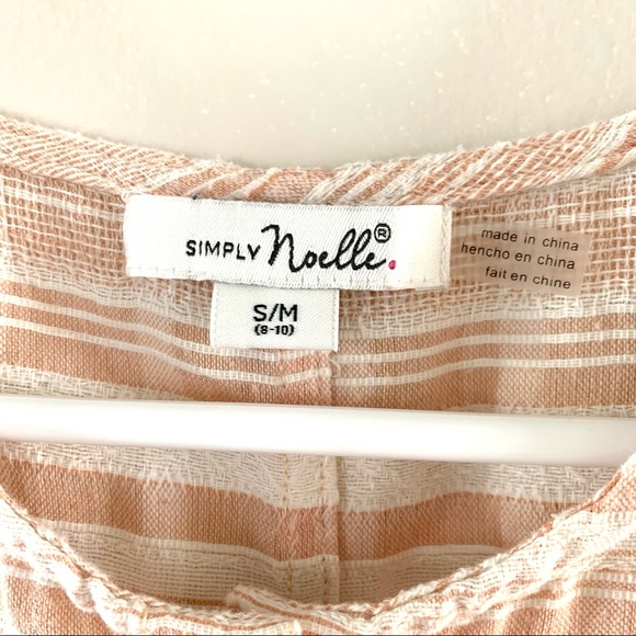 Simply Noelle striped peplum button down tunic shirt size S/M - Picture 3 of 8